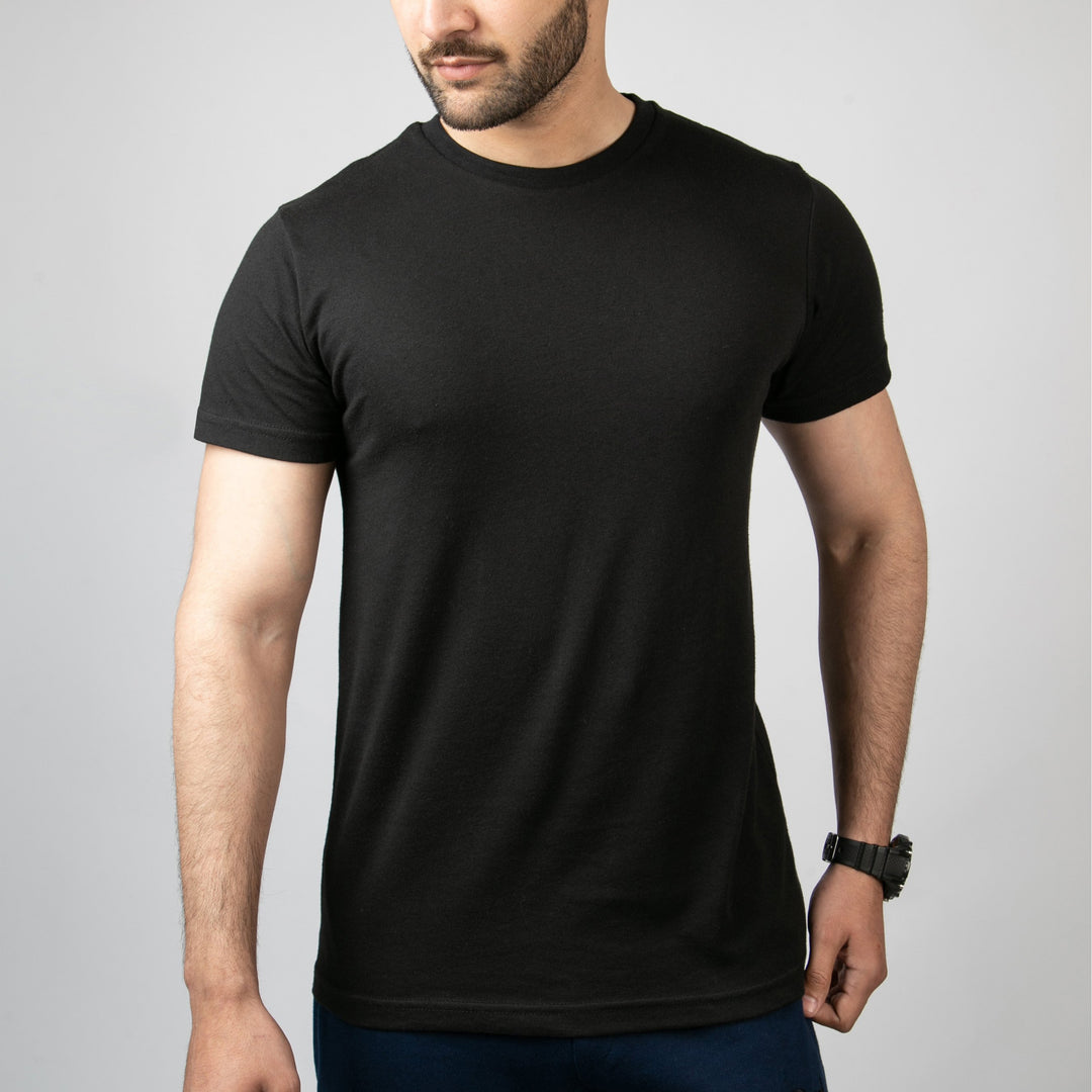 Black Plain T-Shirt
